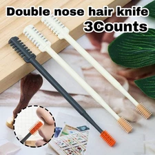 3 Counts 360 Rotating Nose Trimmer for Women & Men, 2-in-1 Nasal Cutter, New Dou
