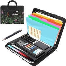 Portfolio Binder 3 Ring Includes Pen and 5 Dividers with 10 Pockets, Padfolio...