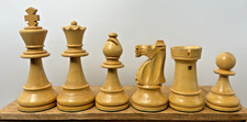 Vintage ES Lowe Staunton Chess Set. Huge, Rare 4.6” King. Lardy Chessmen.