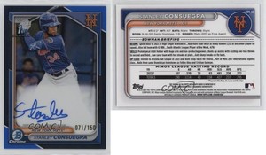 2024 Bowman Chrome Prospect Blue Refractor /150 Stanley Consuegra #CPA-SC Auto