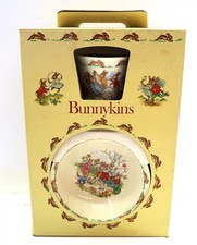 New ROYAL DOULTON BUNNYKINS Children's 3 Piece Set w/ Cereal Bowl, Mug and Plate