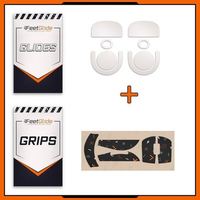 FeetGlide PTFE Mouse Skates & Grip Tape Bundle for Logitech G Pro X Superlight 2