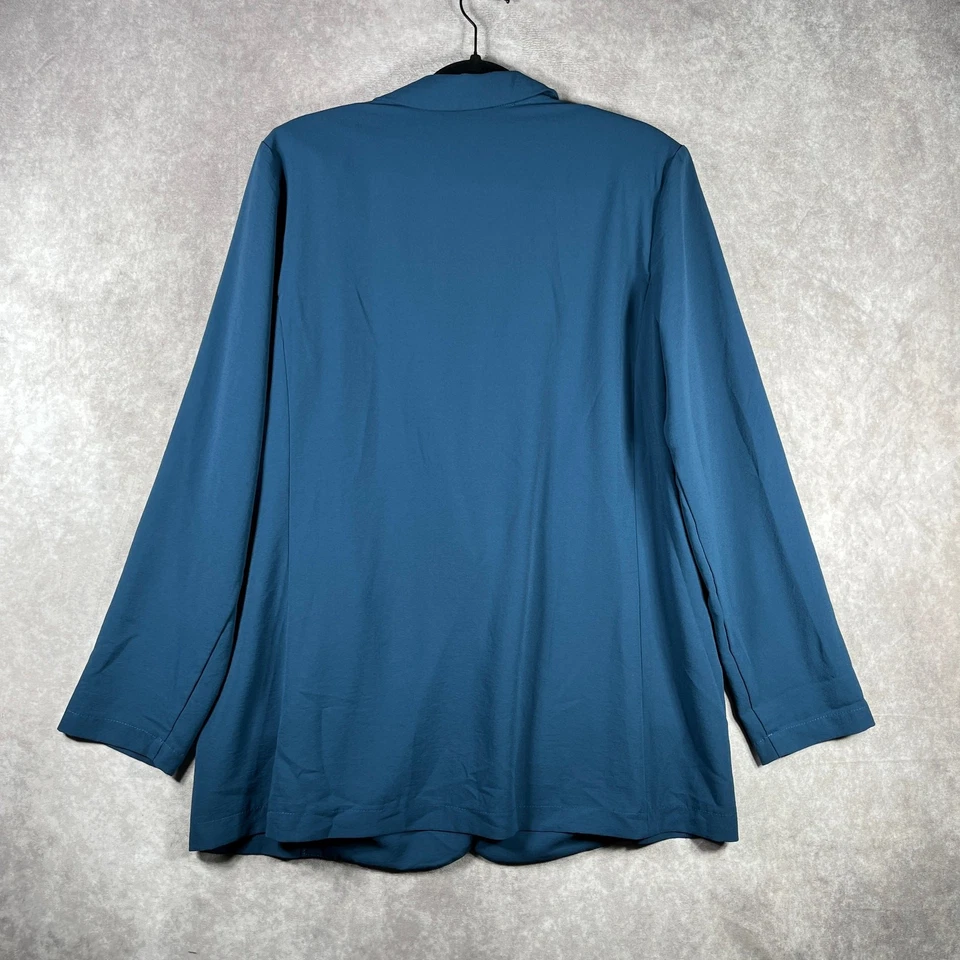 Chaqueta Blazer Joseph Ribkoff Mujer Talla 16 Azul Un Botón Carrera Oficina Trabajo Foto 4 de 4