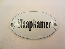 SLAAPKAMER EMAIL EMAILL EMAILLE METALL T&Uuml;RSCHILD ALT SCHLAFZIMMER SCHWARZ WEI&szlig; S