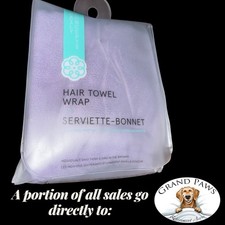 Daily Concepts Quick Dry Hair Wrap Towel Lavender One Size Fits All - NEW