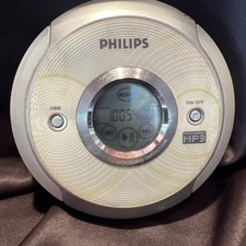 TESTED Philips Portable CD Player EXP2581 CD-RW MP3 Playback Touchscreen Silver
