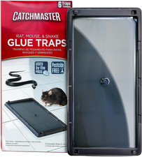 Rat, Snake and Mouse Traps 6Pk, Large Bulk Glue Rat Traps for Home, Adhesive Pla