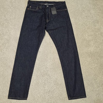 Buck Mason Maverick Slim Jeans Men s 34x34 Dark Indigo Raw Denim Japanese Fabric