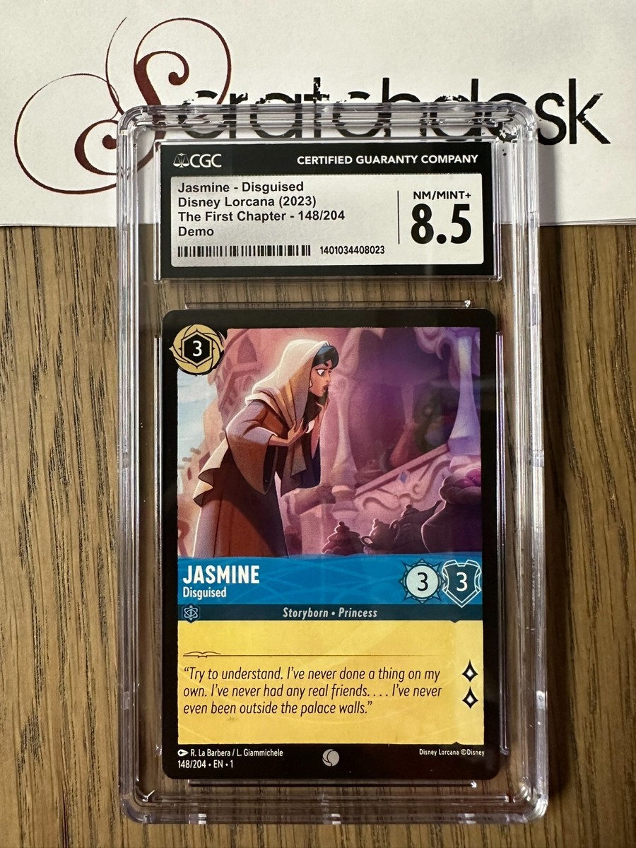 CGC 8.5 Lorcana DEMO Card JASMINE Disguised - THE FIRST