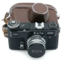 Ukrainian Arsenal Contax copy KIEV 4AM BLACK 35mm RF camera with Jupiter-8M lens