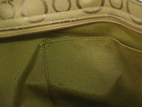 Salvatore Ferragamo Gancini Canvas Tote Handbag Beige Brown Gold - Picture 8 of 10