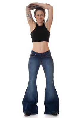 Comycom Damen Jeans Schlaghose STAR ECO-STYLE RUNAWAY