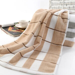 Soft Cotton Towel Durable Comfort Water Absorption Plaid Printed Towels S 