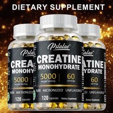 Creatine Monohydrate 5000mg- Energy&Endurance,Muscle Health,Testosterone Booster