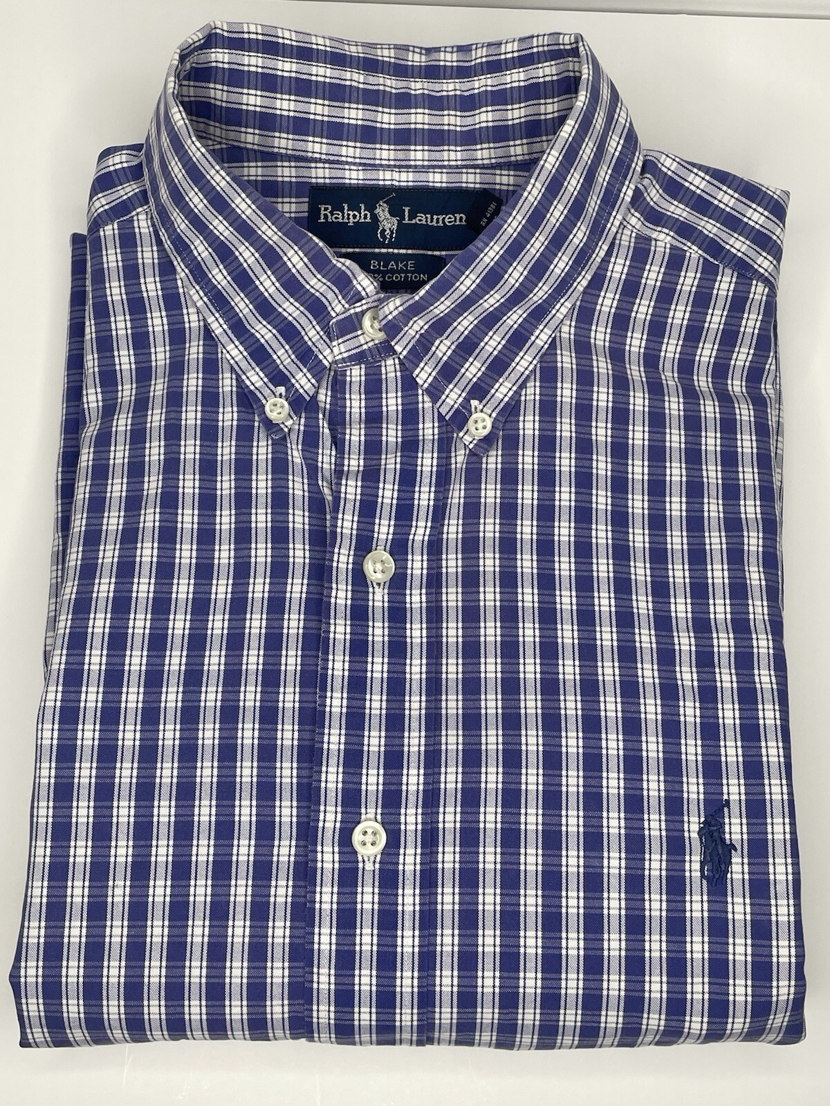 Ralph Lauren Shirt Mens Large Blake Purple Button Down Short Sleeve Casual