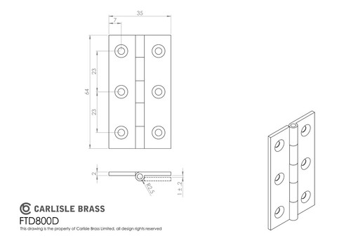 Cabinet Hinge Satin Chrome - Carlisle Brass - Picture 2 of 2
