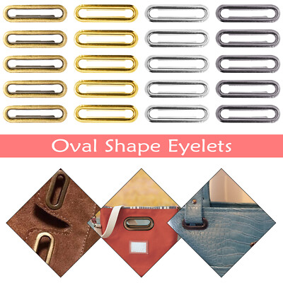 Oval geformte Messing Ösen mit Scheibe 10mm-40mm Leder Handwerk Reparatur Tülle