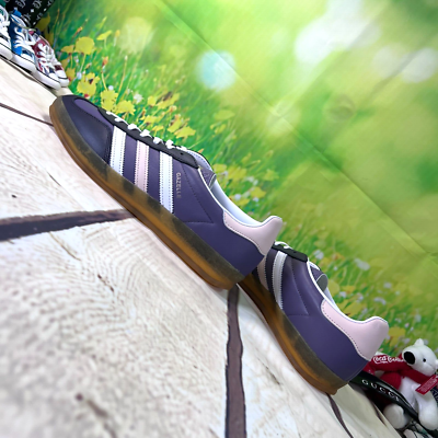 Adidas Originals Gazelle Indoor Women's Purple White Leather Sneakers  IE2956 | eBay
