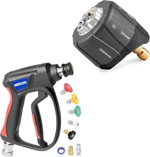 Short Pressure Washer Gun with Swivel & 7-in-1 Pressure Washer Nozzle