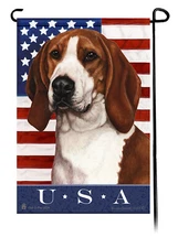 Patriotic USA Garden Flag - Treeing Walker Coonhound 046C