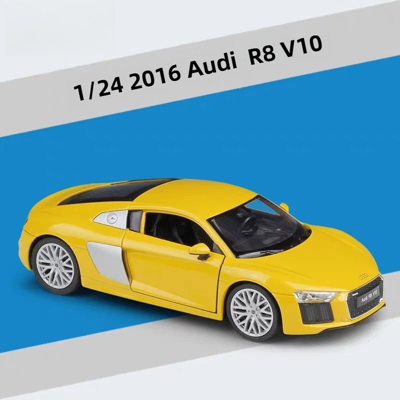 Металлическая модель автомобиля Audi R8 V10 2016 масштаб 1:24 игрушки украшение ИДЕЯ ПОДАРКА - Изображение 3 из 4