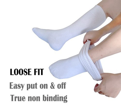 Extra breite Socken für Lymphödem geschwollene Füße Bein bariatrische Socken medizinischer Guss... - Bild 6 von 7