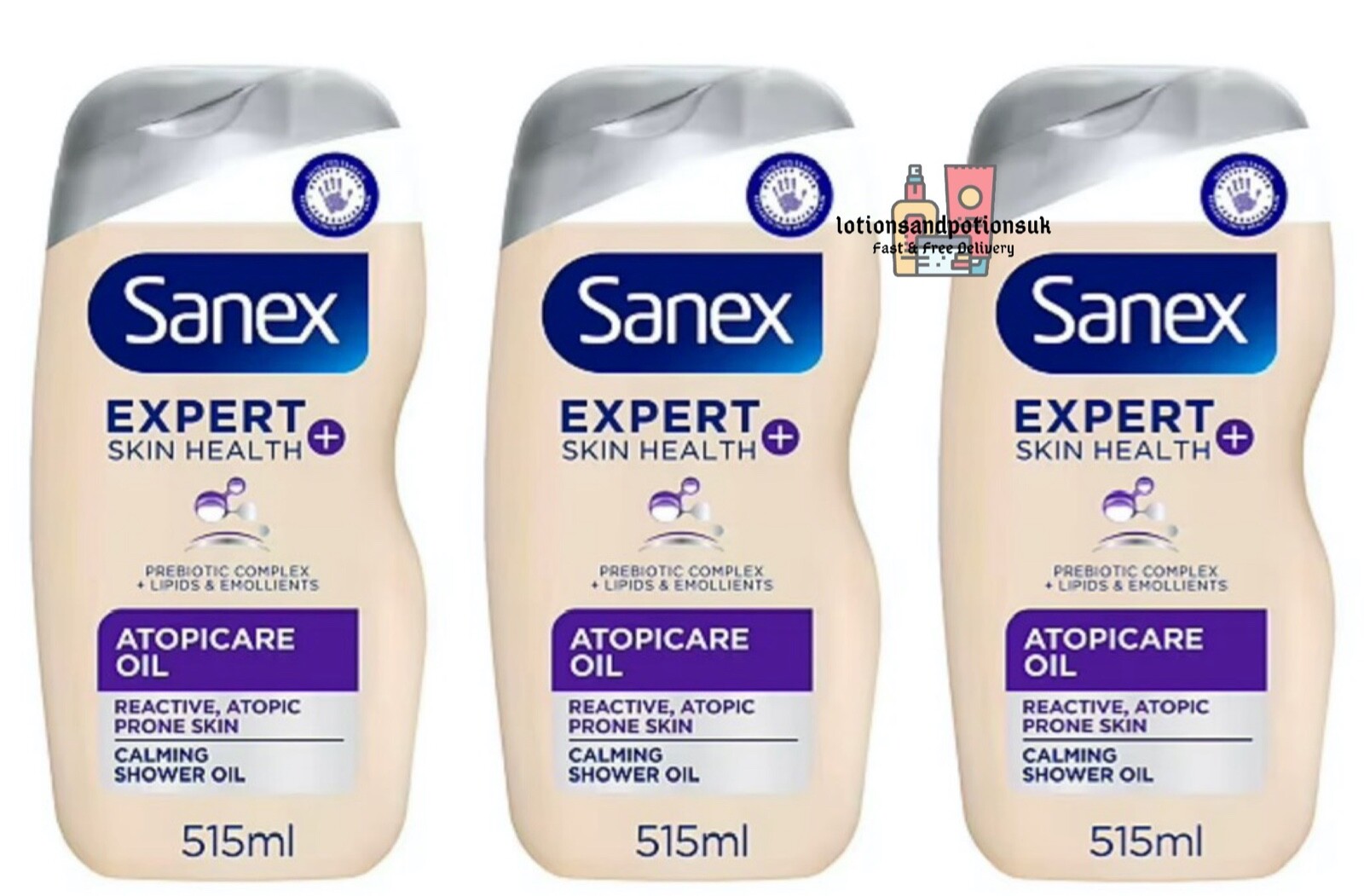 Sanex Expert ATOPICARE Repair Bath and Shower Oil 515ml 3 Pack eBay