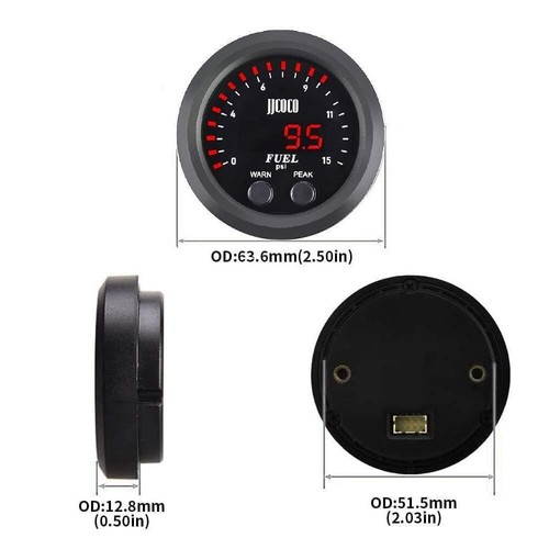Fuel Pressure Gauge DC12V-24V LED Digital Display 0-15 PSI with 1/8" NPT Sensor - Picture 3 of 7
