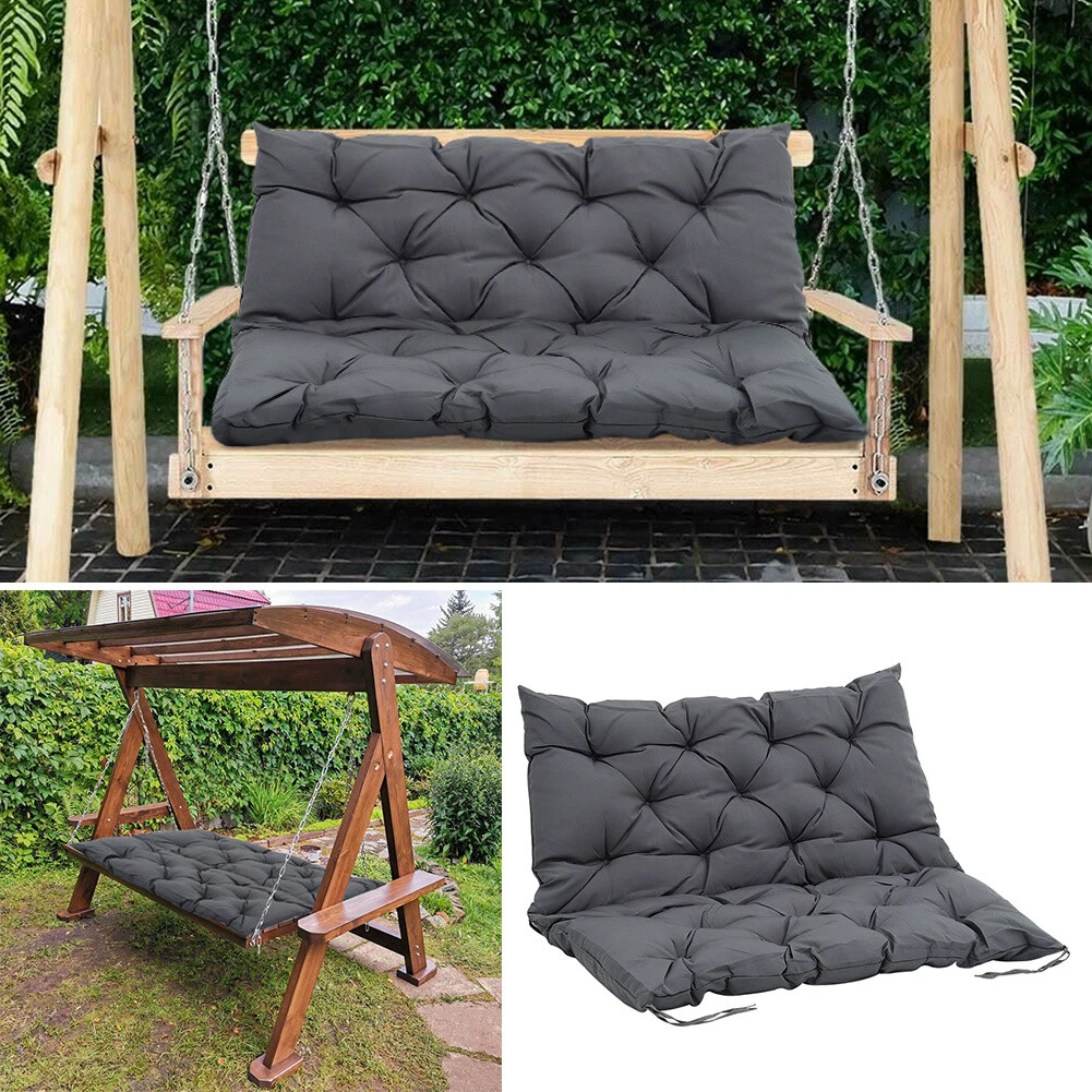 3 Seater Outdoor Garden Bench Swing Chair Replacement Seat Pads Cushion Backrest