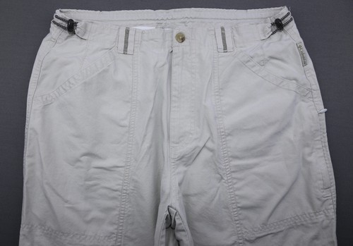 Women's Columbia Utility Pants Mid Rise Drawstring Beige Cotton Size M (31x7) - Picture 2 of 8