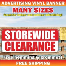 STOREWIDE CLEARANCE Advertising Banner Vinyl Sign sale save discount shop event