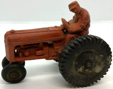 Vintage Red Auburn Tractor With Black Allstate Tires Made in USA Mid-Century