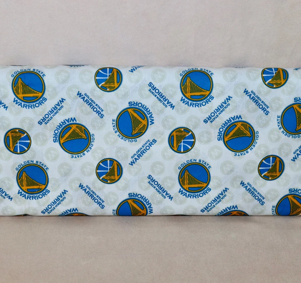 Golden State Warriors Logo Pattern NBA Cotton Fabric 1/4 Yard 9” X 44” New - Image 2 of 4