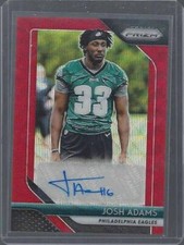 JOSH ADAMS 2018 PANINI PRIZM RED WAVE PRIZMS EAGLES AUTO RC #D 145/199