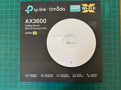 TP-Link EAP660 HD Omada WiFi 6 AX3600 Wireless 2.5G Access Point