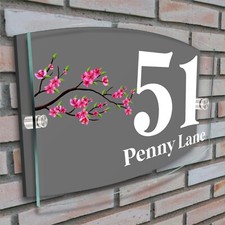 Custom Door Number Plaque Personalised House Sign Street Name Plate for Home UK