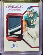 2023 Flawless Collection Jalen Carter RPA Eagles/15 Eagles 🦅 Very Clean 