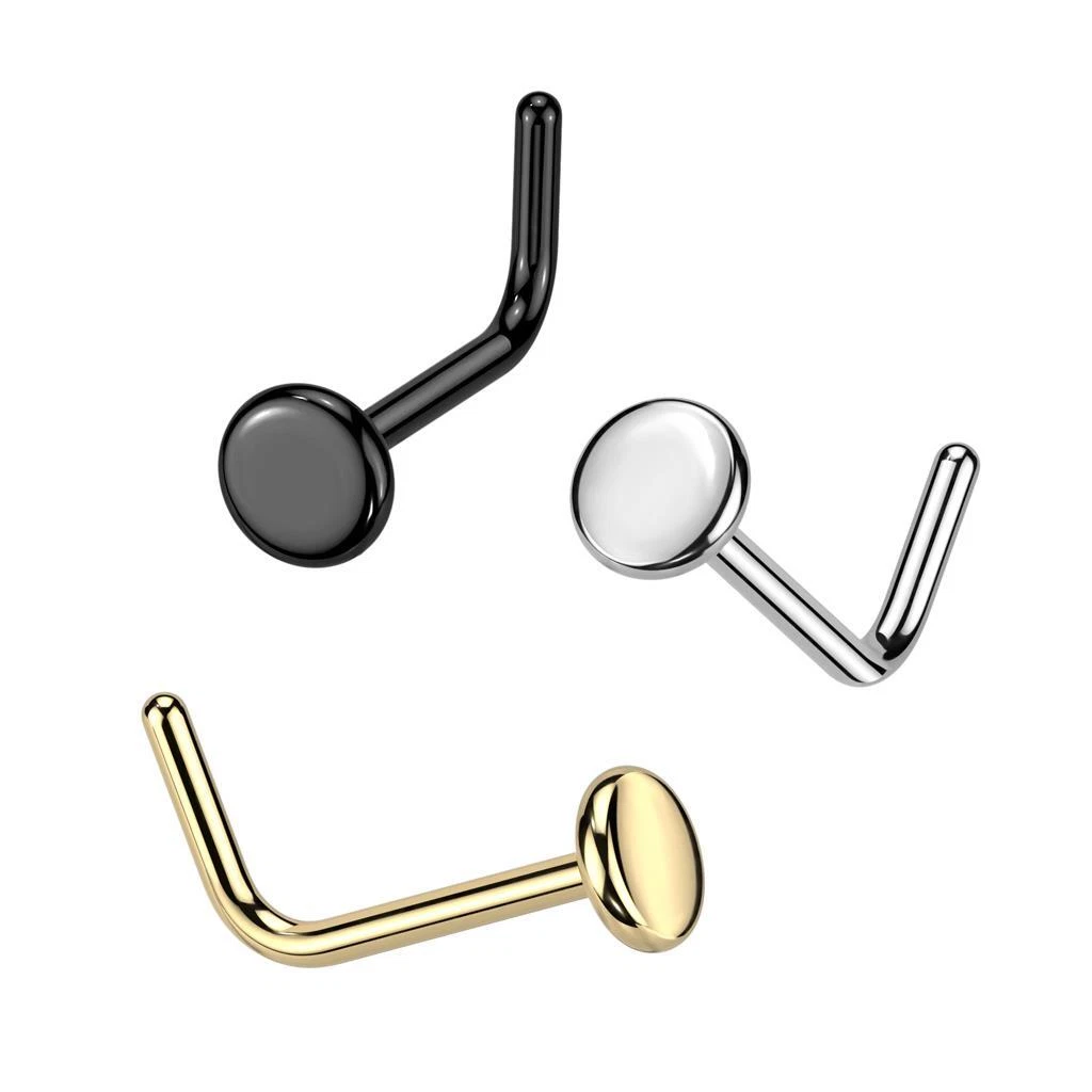 Flat gold nose stud deals