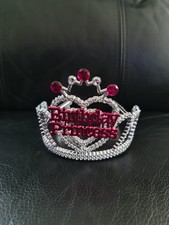 Fancy Dress Birthday Princess Silver And Pink Plastic Tiara