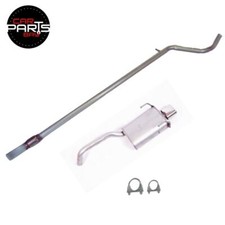 EXHAUST FOR FIAT 500 1.2 2008-2012 - MID & REAR SILENCER (CHROME TIP) + FIT KIT