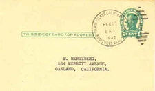 California Roosevelt Base Sta. Term. Island Nav. Air Sta. 1942 numeral duplex  1