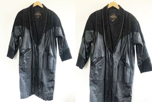 charles klein leather trench coat