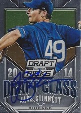Jake Stinnett Chicago Cubs 2014 Panini Prizm Draft Signed Card