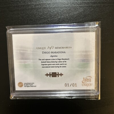 2023 Futera Unique World Football Diego Maradona 23 Karat Gold 1/1