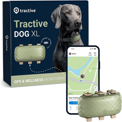 Tractive XL GPS Tracker & Health Monitoring for Dogs (50 Lbs+) - Market Leading 