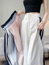 Sports Wide Leg Pants for Women Summer Thin Loose Korean Style Casual Pants