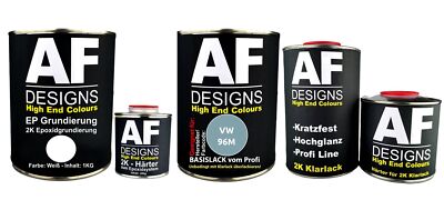FÜR VW 96M Marathonblau Metallic 3.7L Autolack SET 2K EP Grundierung Klarlack