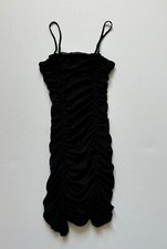 Urban Outfitters Ruched Bodycon Mini Dress Black Size Extra Small