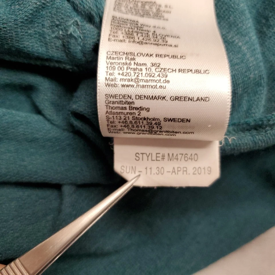 Top canguro rendimiento manga larga pulóver verde pequeño cuello redondo Marmot para mujer Foto 4 de 4