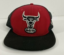Chicago Bulls Windy City Logo New Era 9Fifty NBA Red  Black Snapback Hat Cap